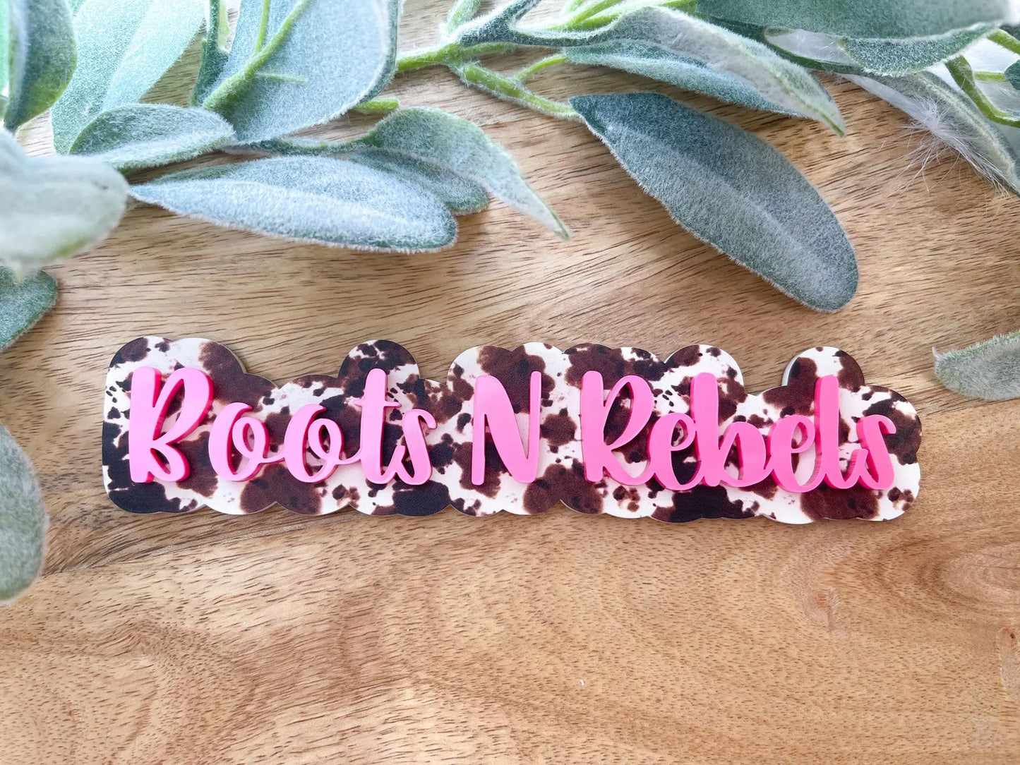 Physical Watermark with Patterned Base - 1 Line - 6.5"
