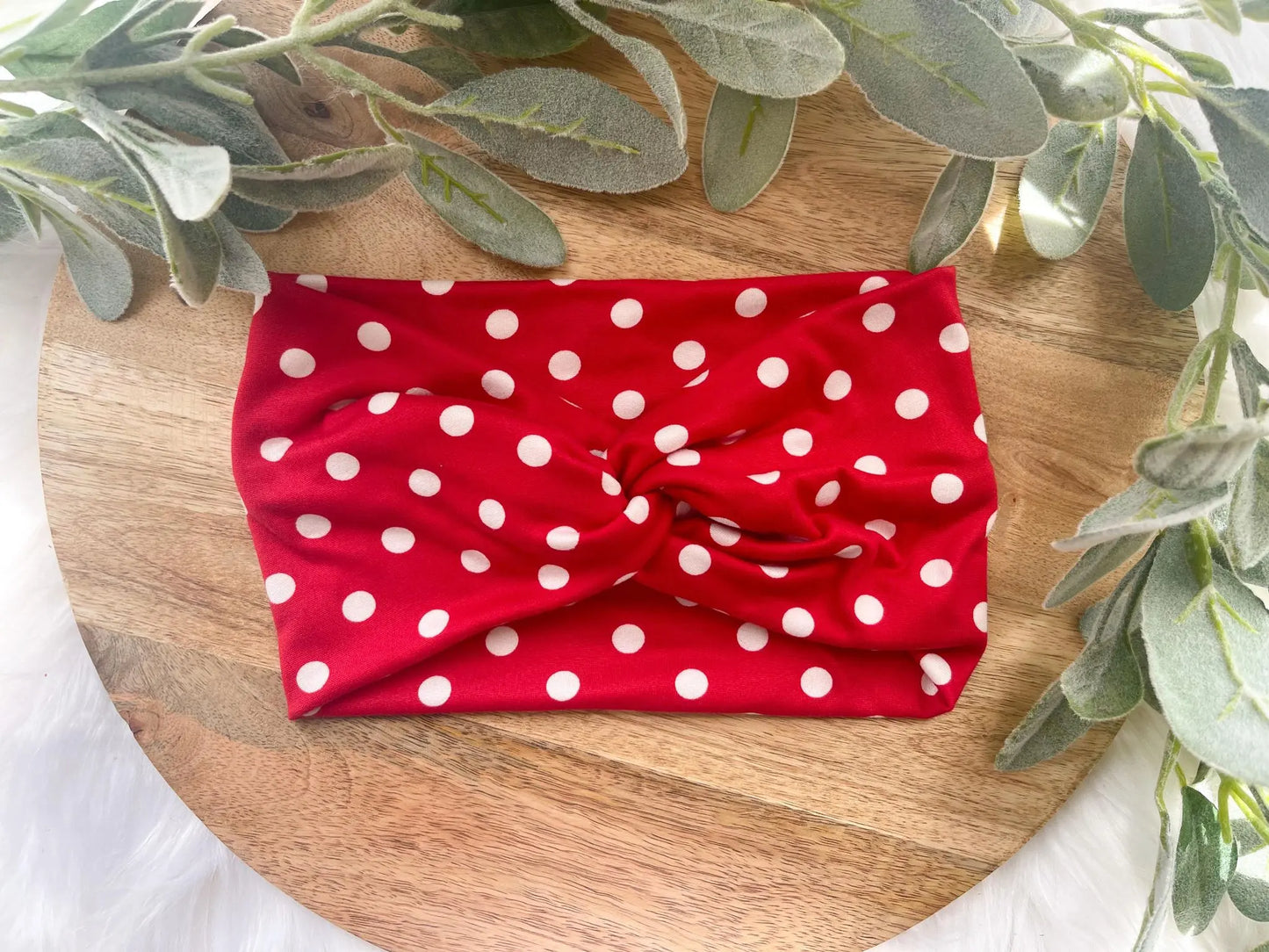 Red and White Polka Dots Headband