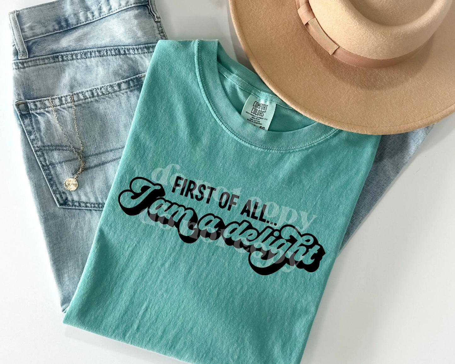 First of all I am a delight | Screen Print Transfer - Hey There Crafty LLC