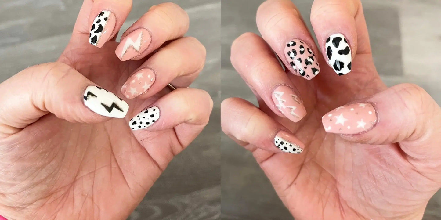 Pink Western Press-on Nails