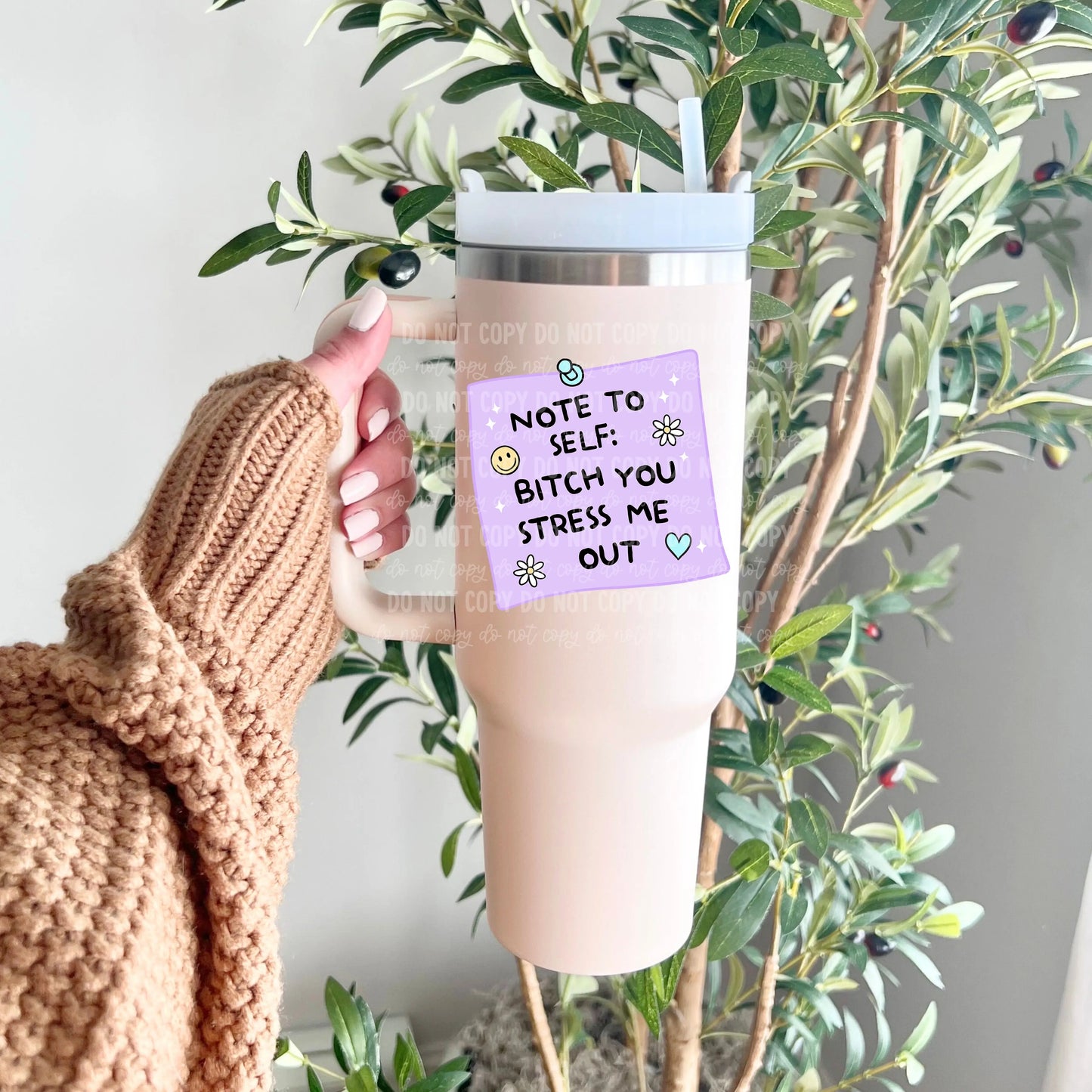 Note to Self | UVDTF Decal Hey There Crafty LLC