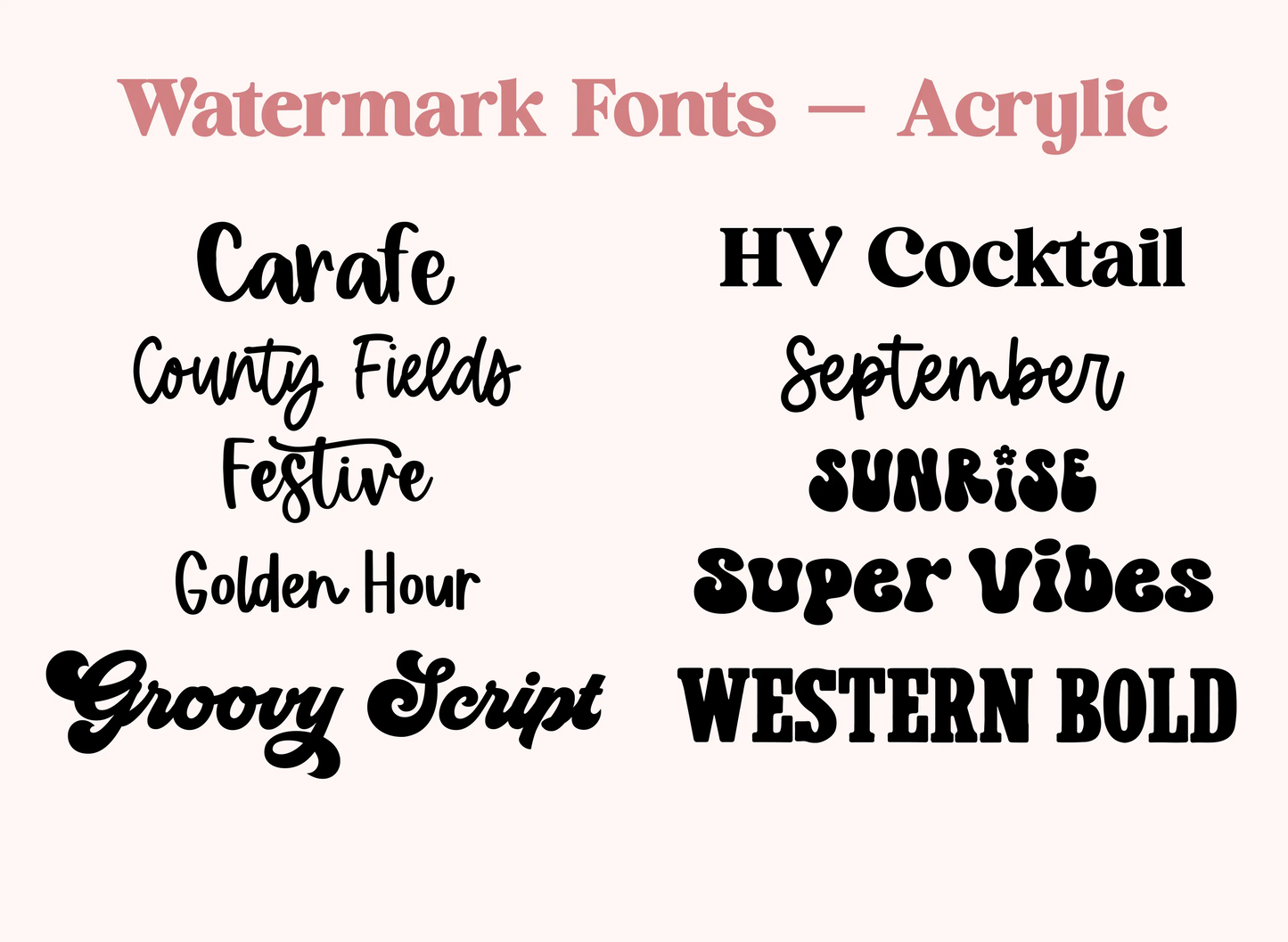 Physical Watermark - 1 Line - 10" - Hey There Crafty LLC