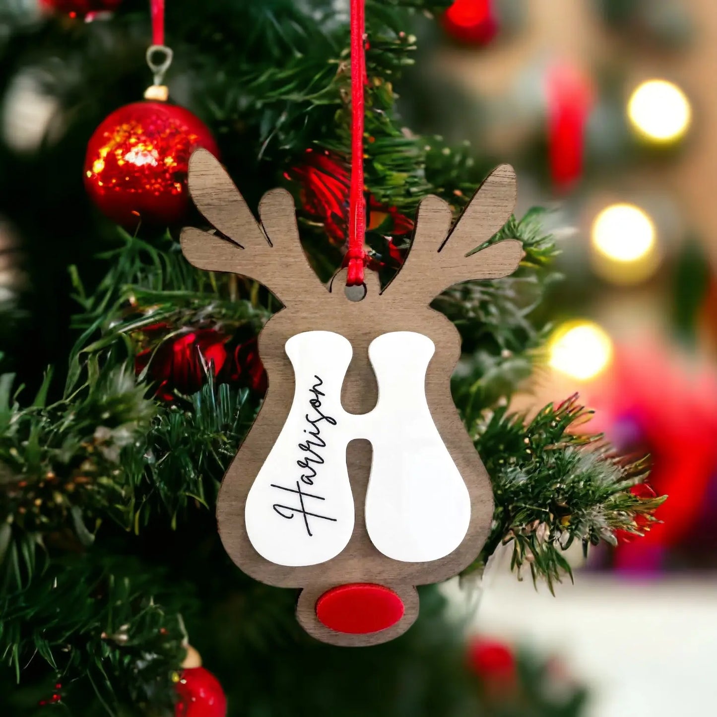 Reindeer Letter Ornament