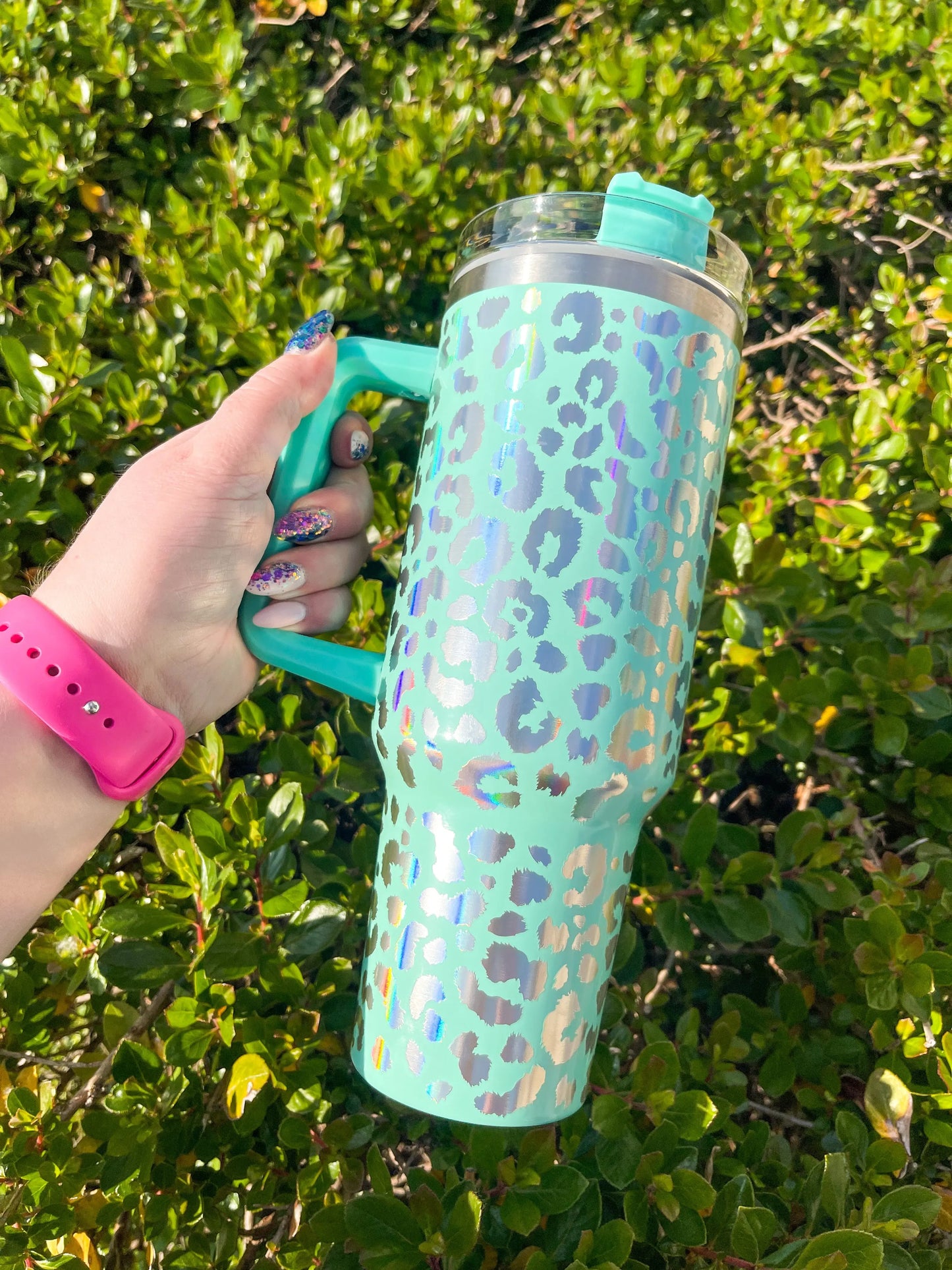 Holographic Leopard 40 oz Tumbler
