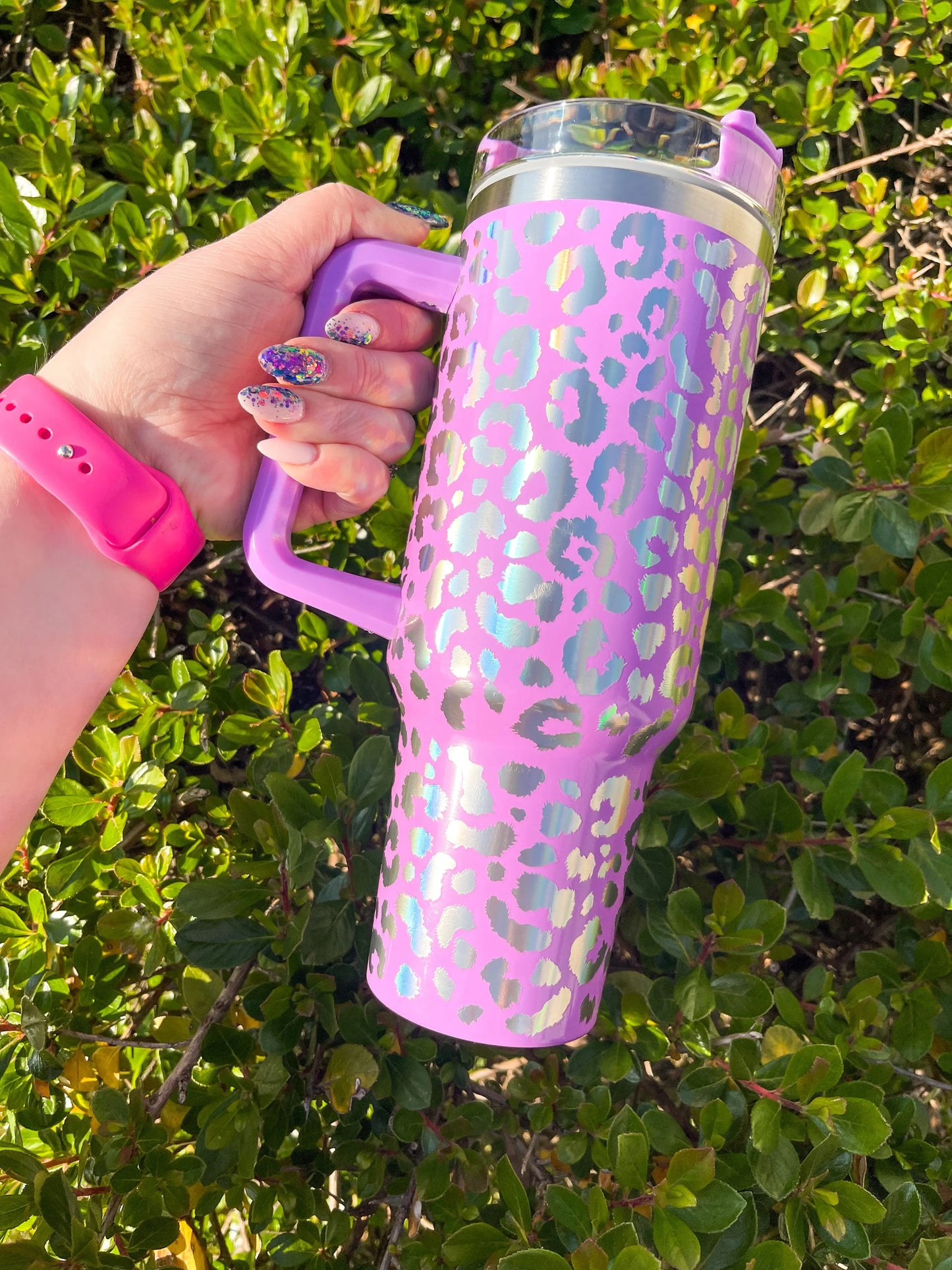 Holographic Leopard 40 oz Tumbler