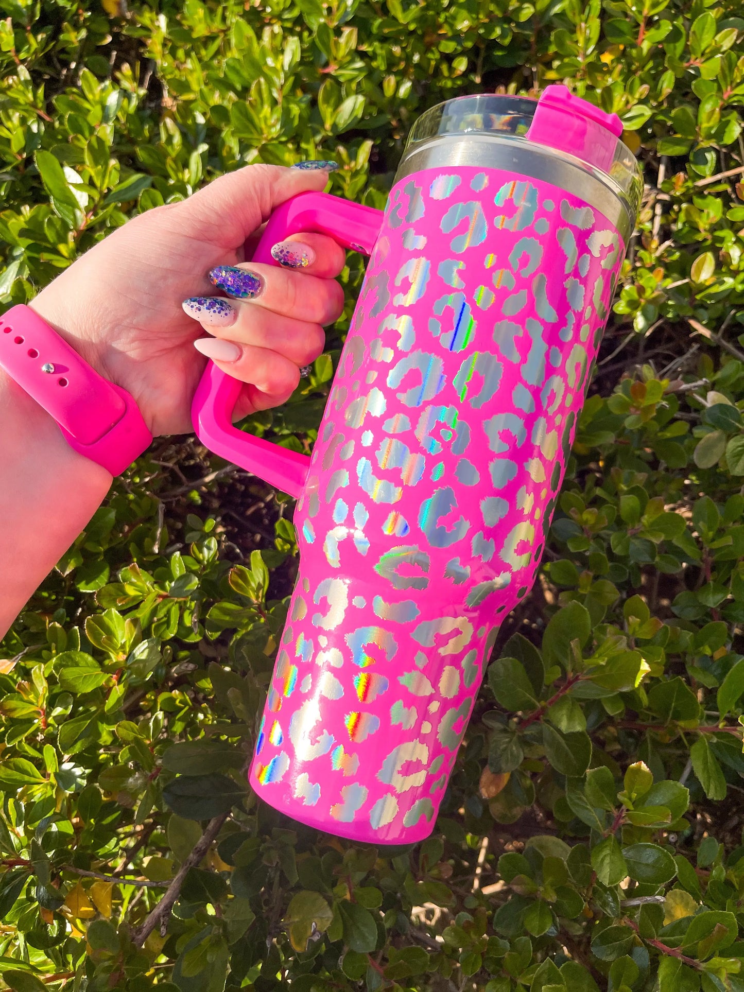 Holographic Leopard 40 oz Tumbler