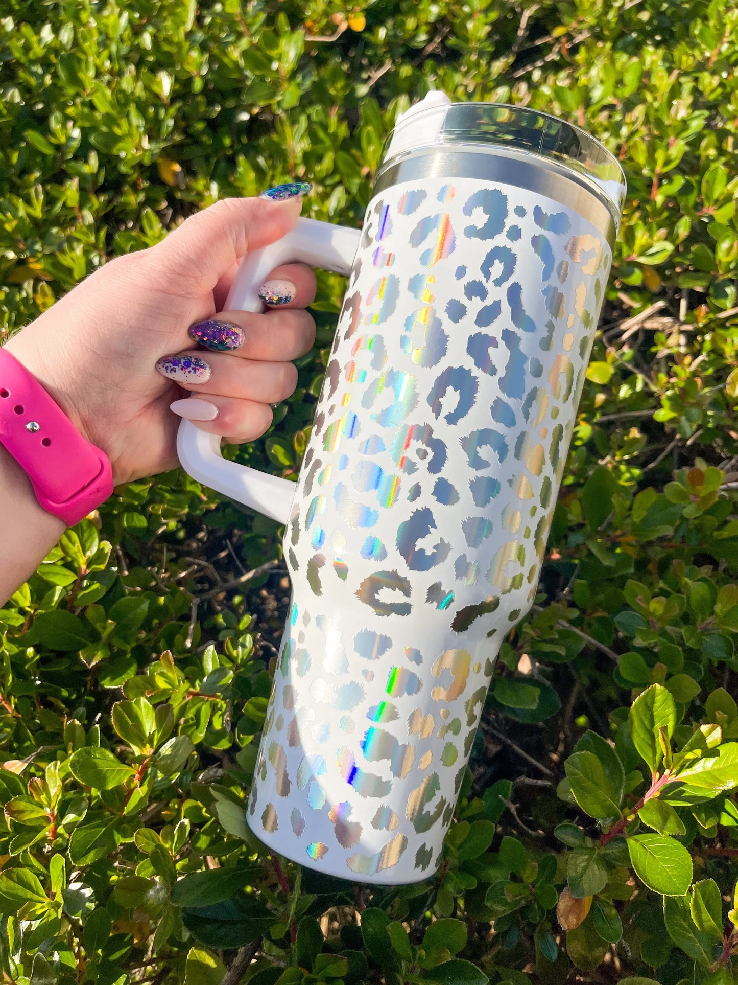 Holographic Leopard 40 oz Tumbler