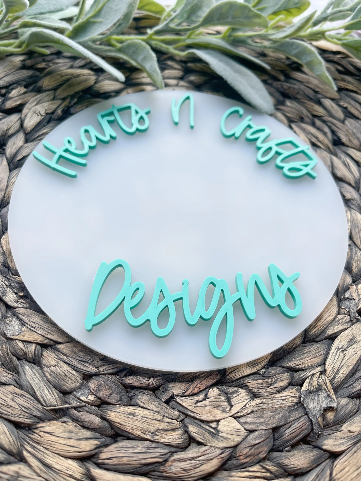 Round Frosted White Watermark