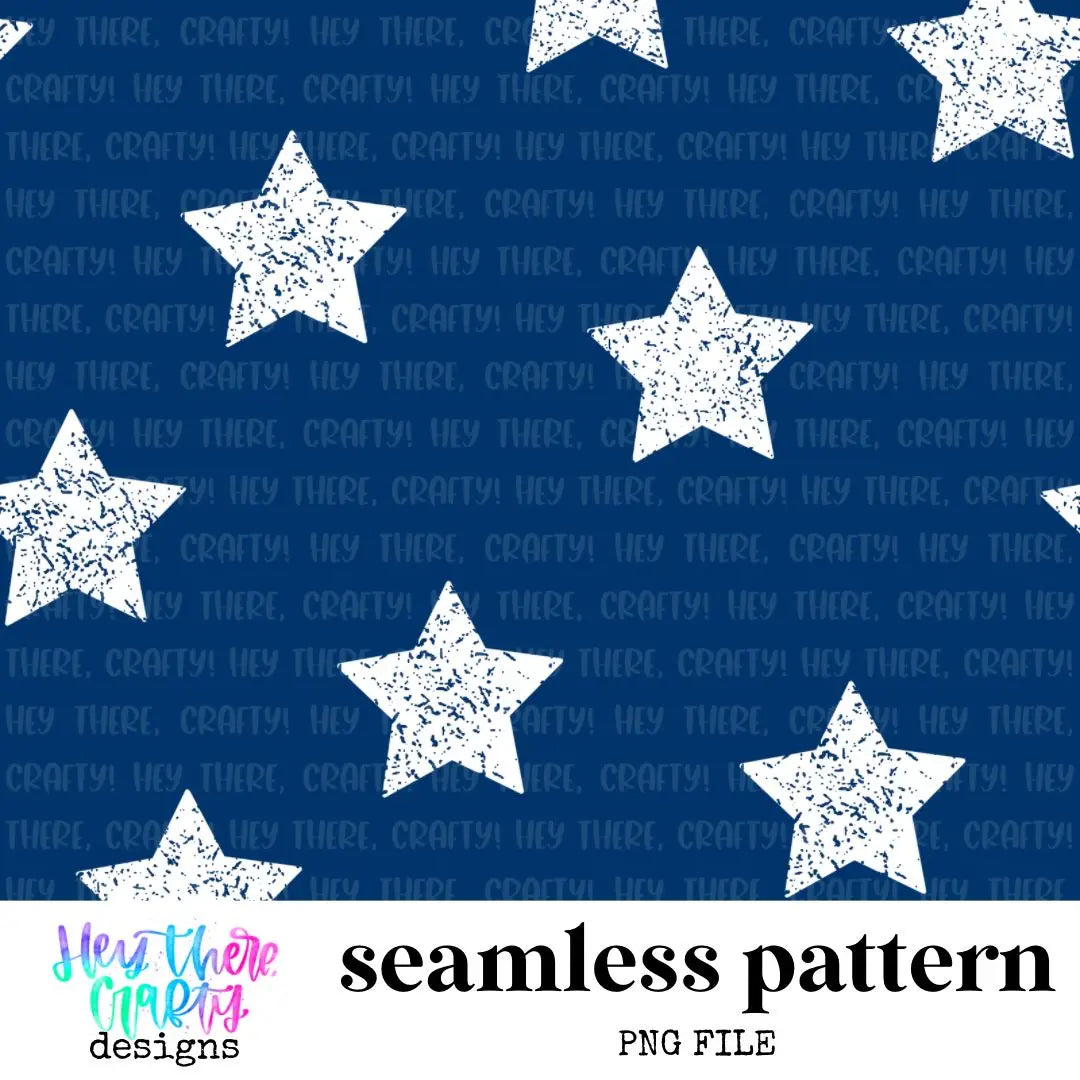 White starts with blue background (larger stars) seamless file preview