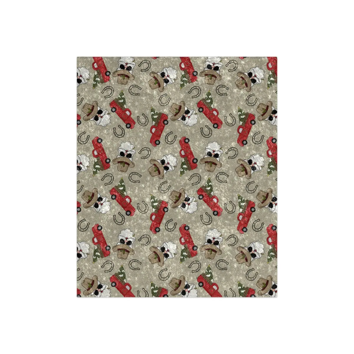 Western Santa Crushed Velvet Blanket