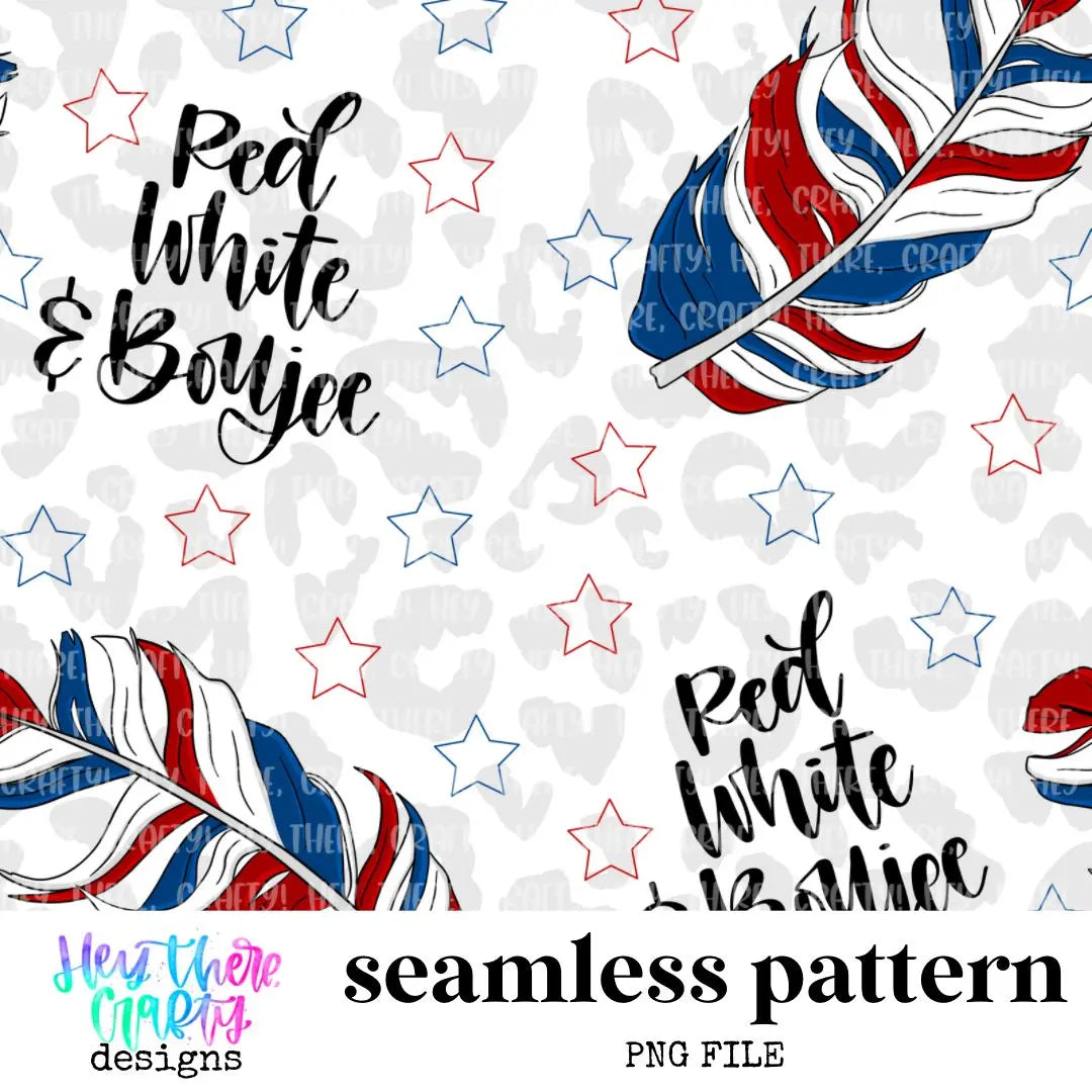 Red, White and Boujee | Pattern/Digital Paper