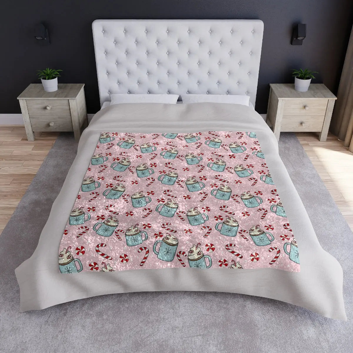 Minty Mugs Crushed Velvet Blanket