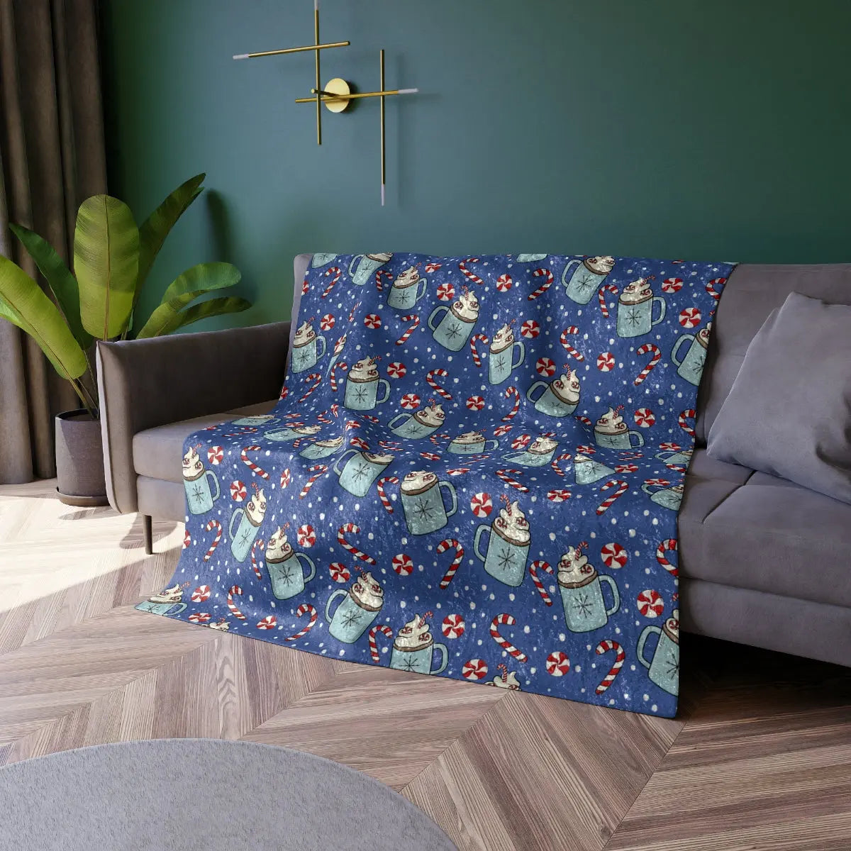 Minty Mugs Crushed Velvet Blanket