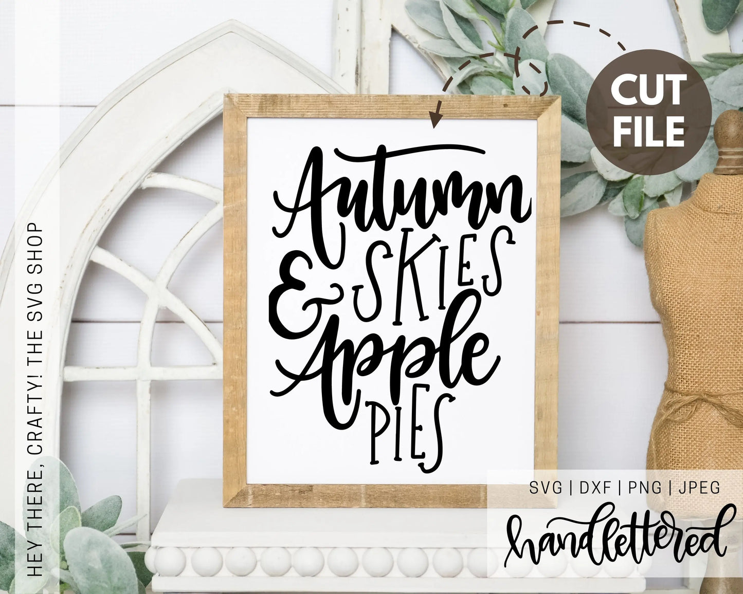 Autumn Skies and Apple Pies | SVG, PNG, DXF, JPEG