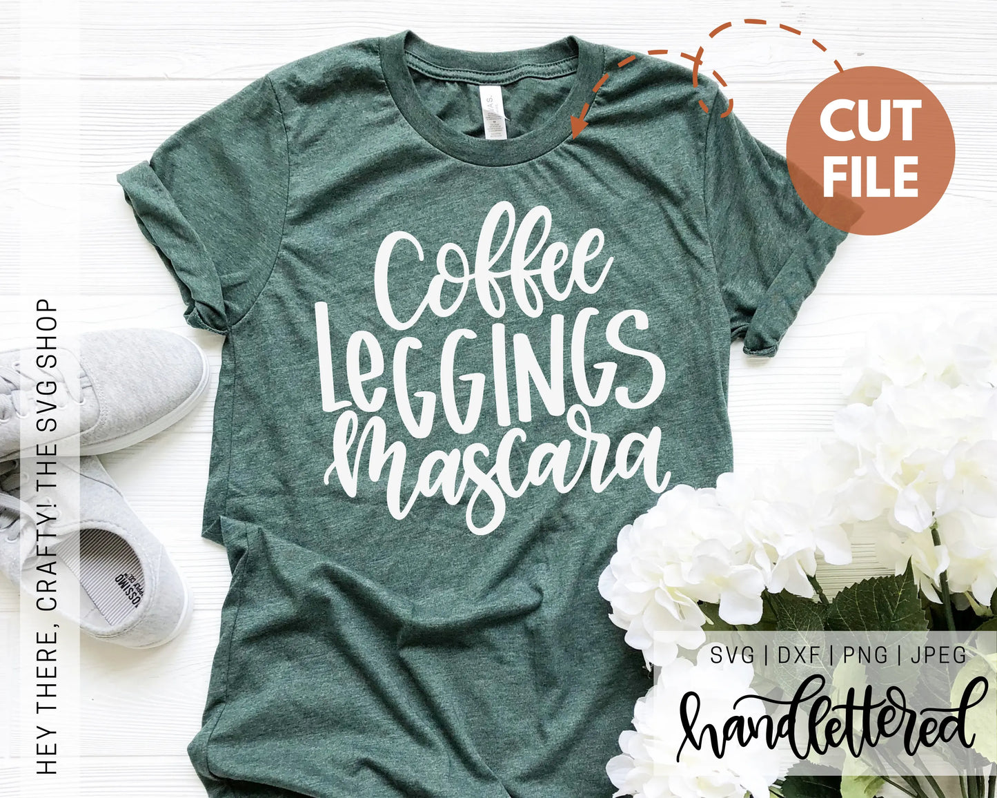 Coffee, Leggings, Mascara | SVG, PNG, DXF, JPEG