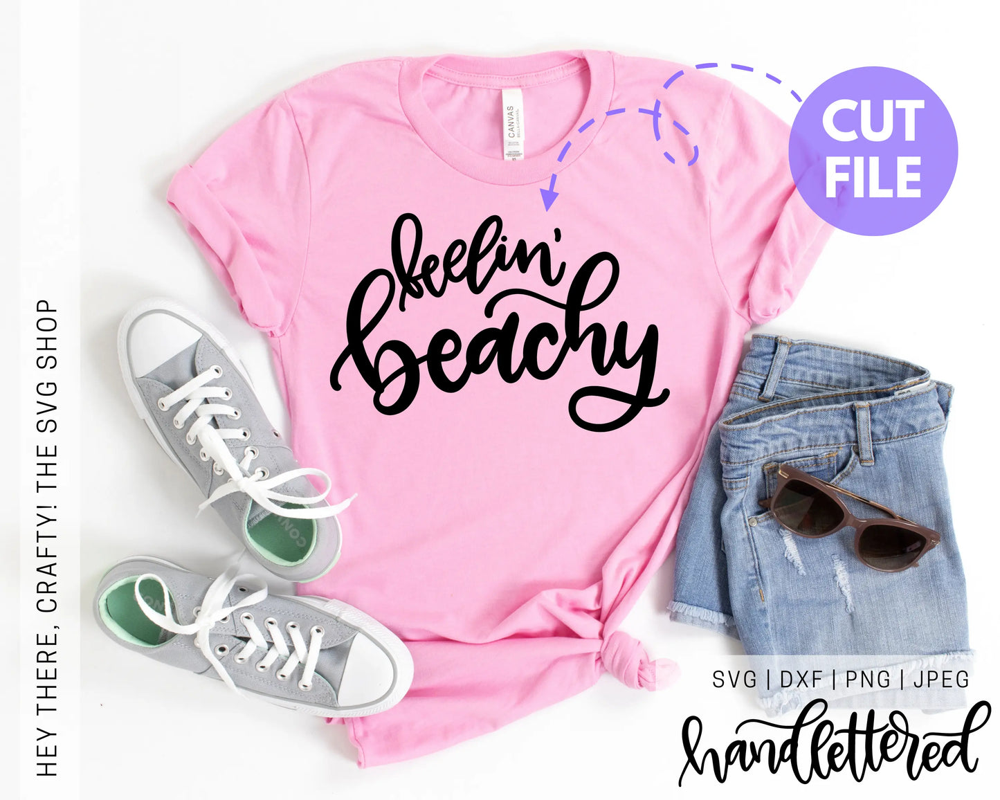 Feelin' Beachy | SVG, PNG, DXF, JPEG
