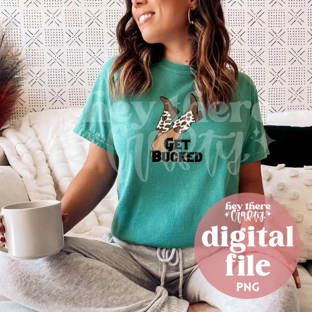 Get Bucked - Cow Print | PNG File