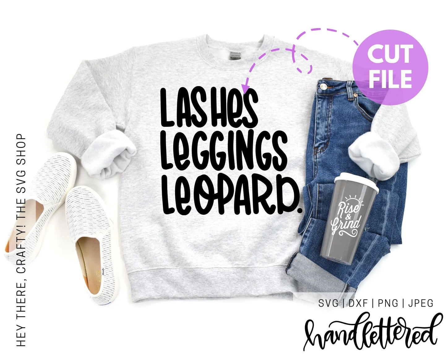 Lashes Leggings Leopard | SVG, PNG, DXF, JPEG