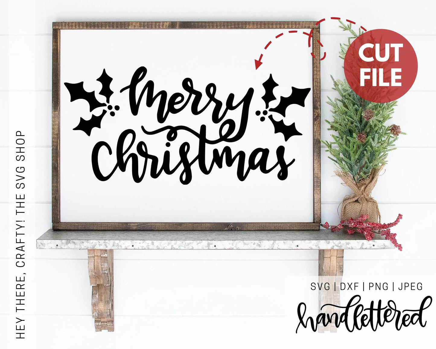 Merry Christmas | SVG, PNG, DXF, JPEG