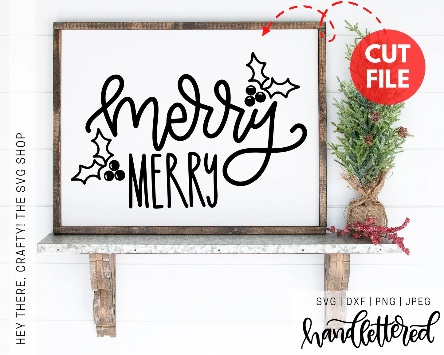 Merry Merry | SVG, PNG, DXF, JPEG
