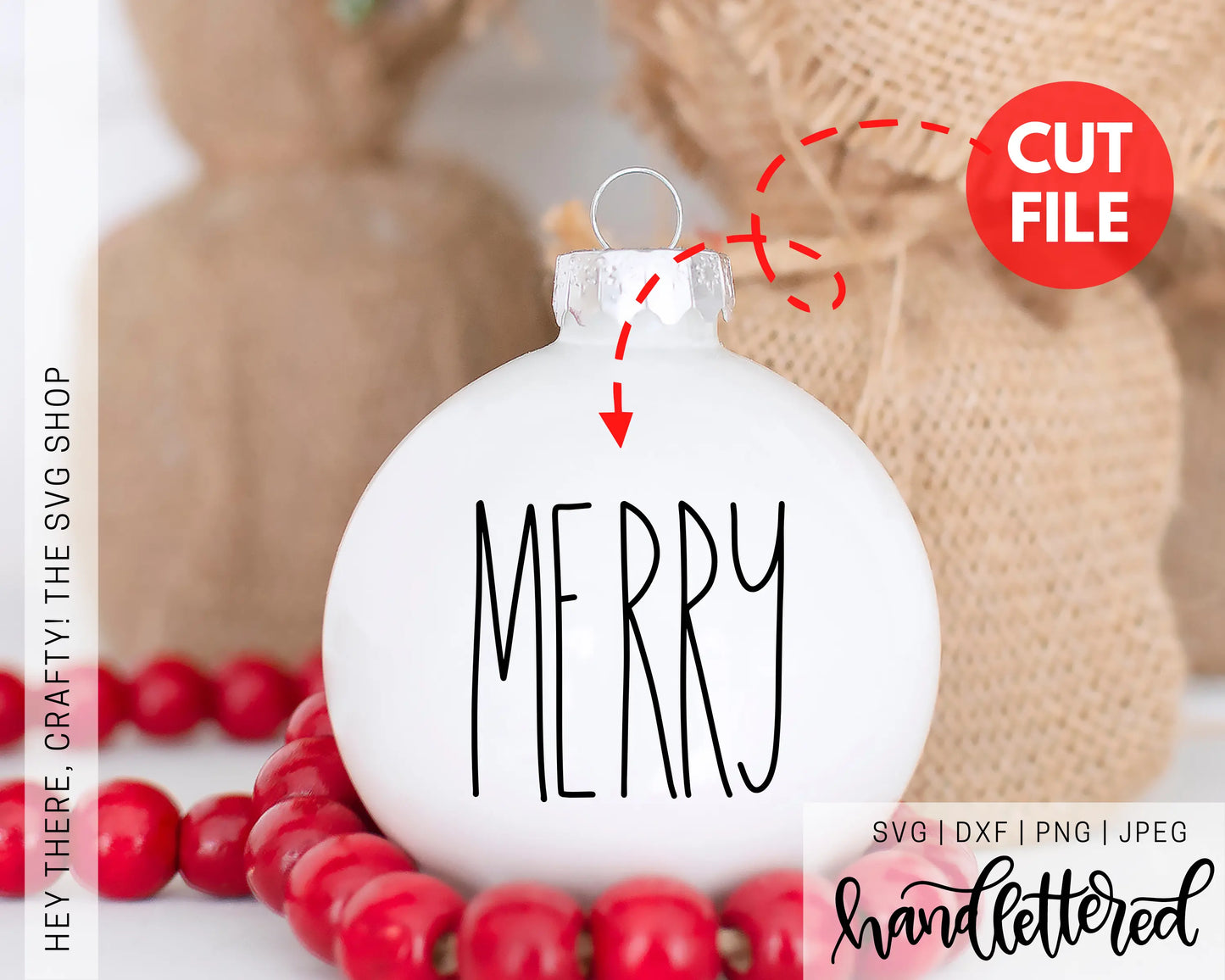 Merry | SVG, PNG, DXF, JPEG