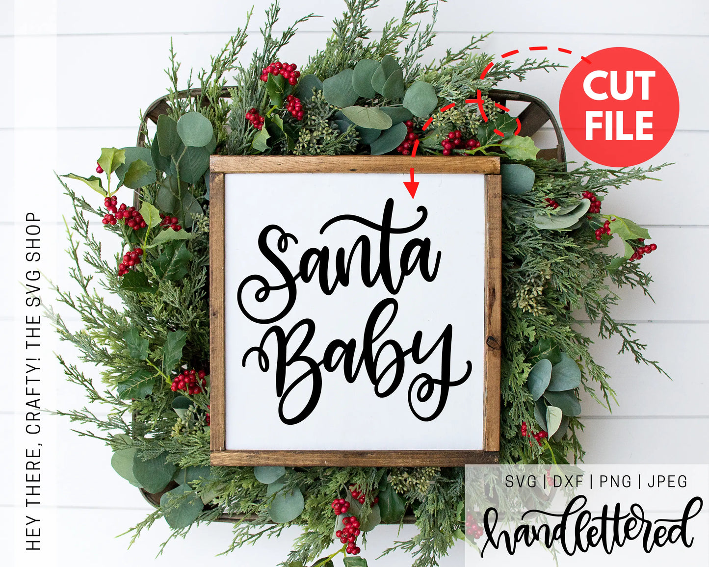 Santa Baby | SVG, PNG, DXF, JPEG