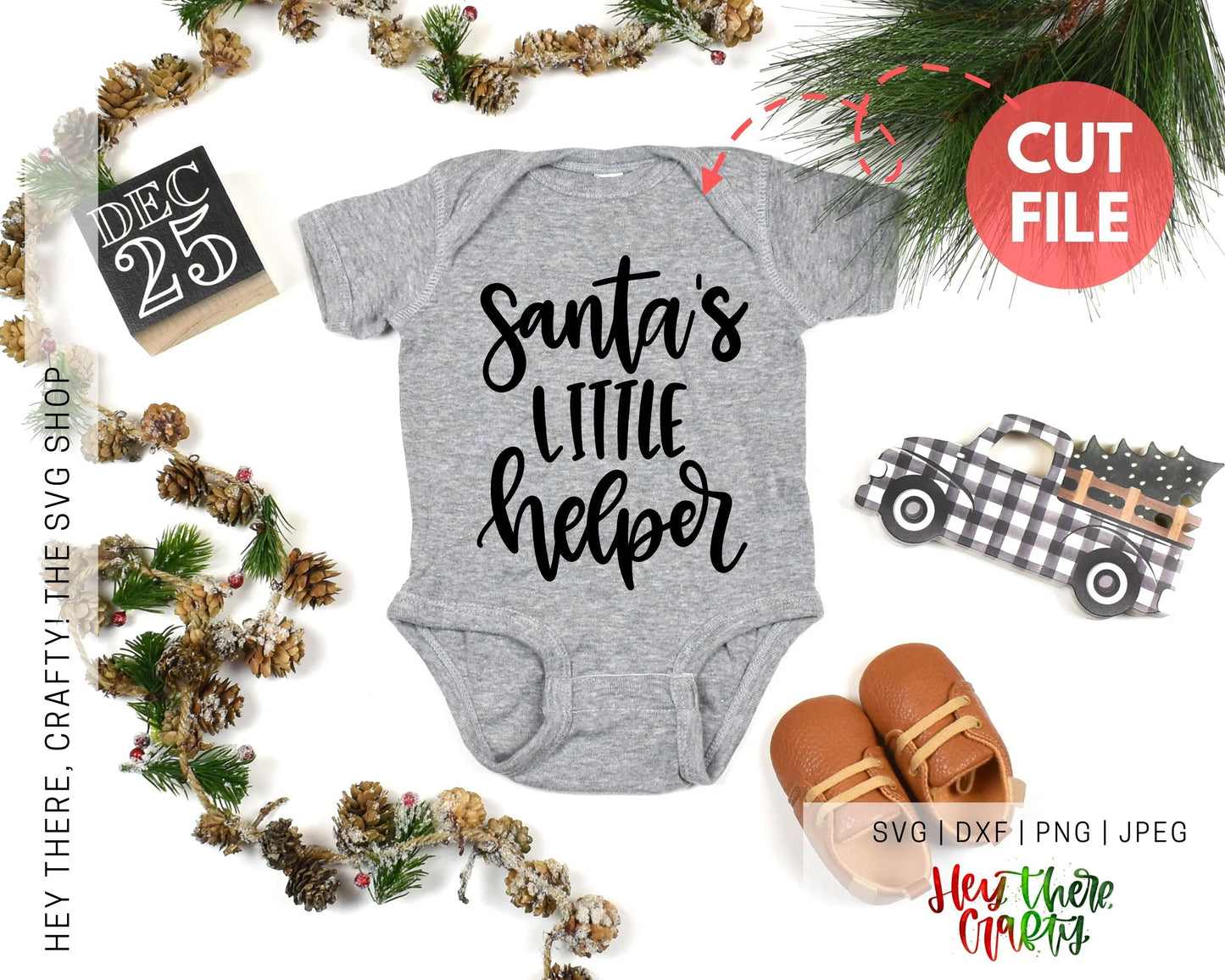 Santa's Little Helper | SVG, PNG, DXF, JPEG