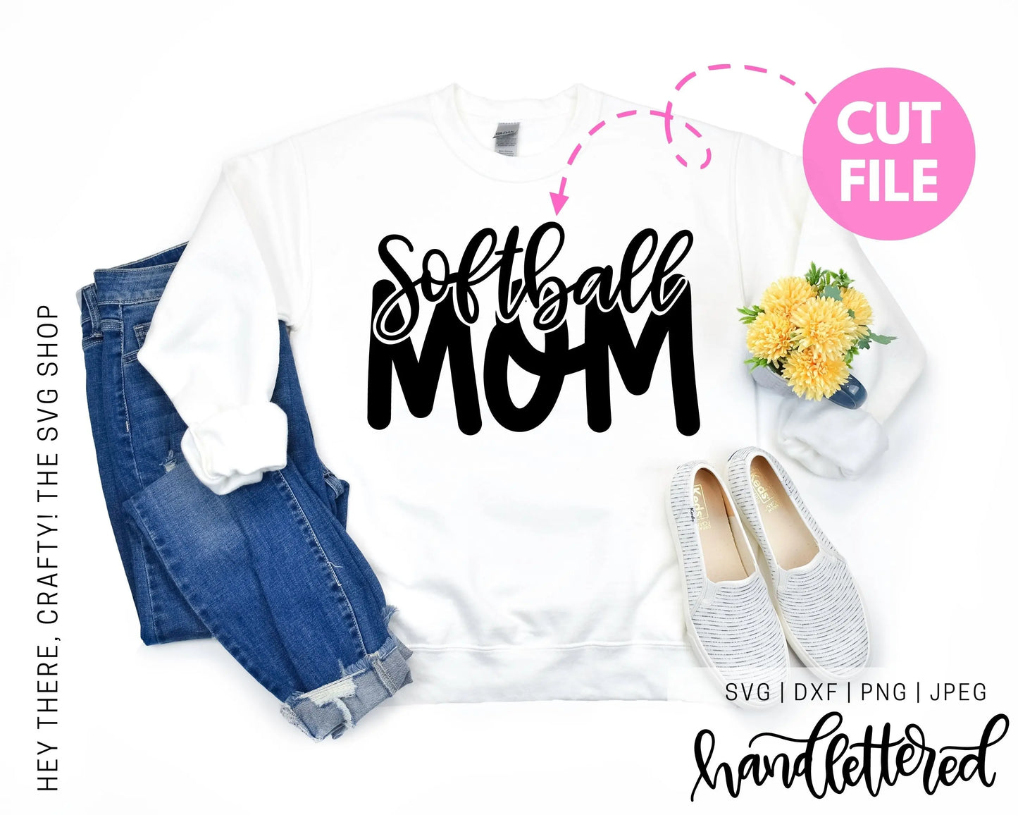 Softball Mom | SVG, PNG, DXF, JPEG