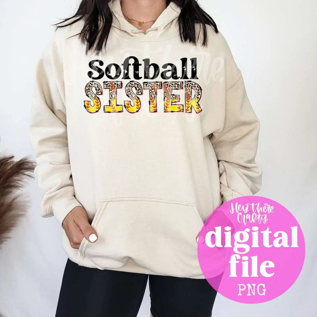 Softball Sister | PNG File