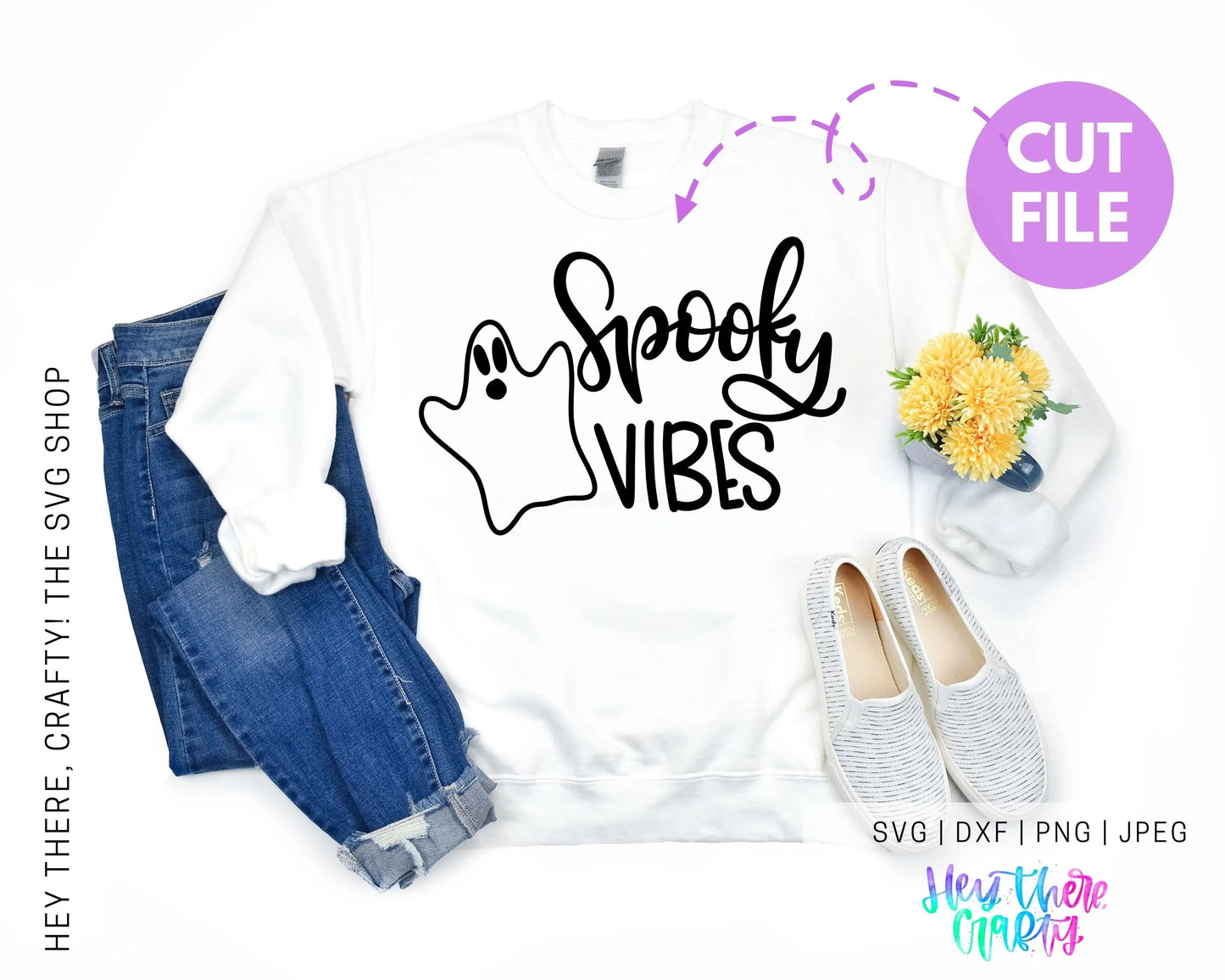 Spooky Vibes | SVG, PNG, DXF, JPEG