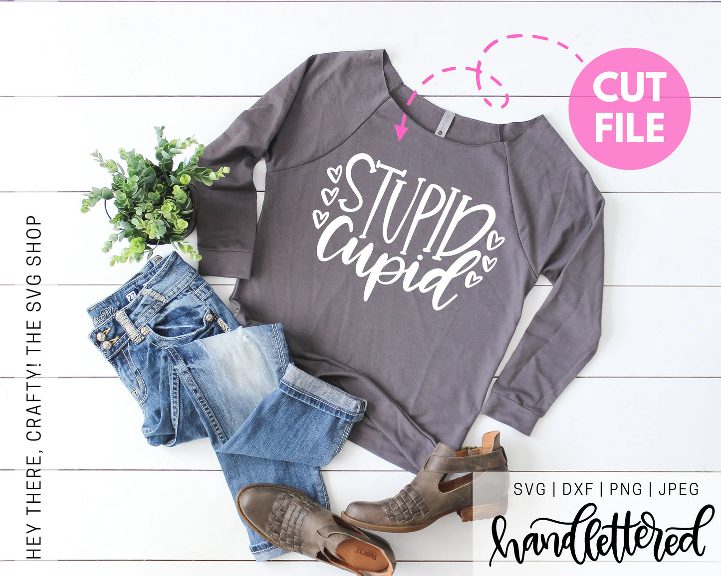 Stupid Cupid | SVG, PNG, DXF, JPEG