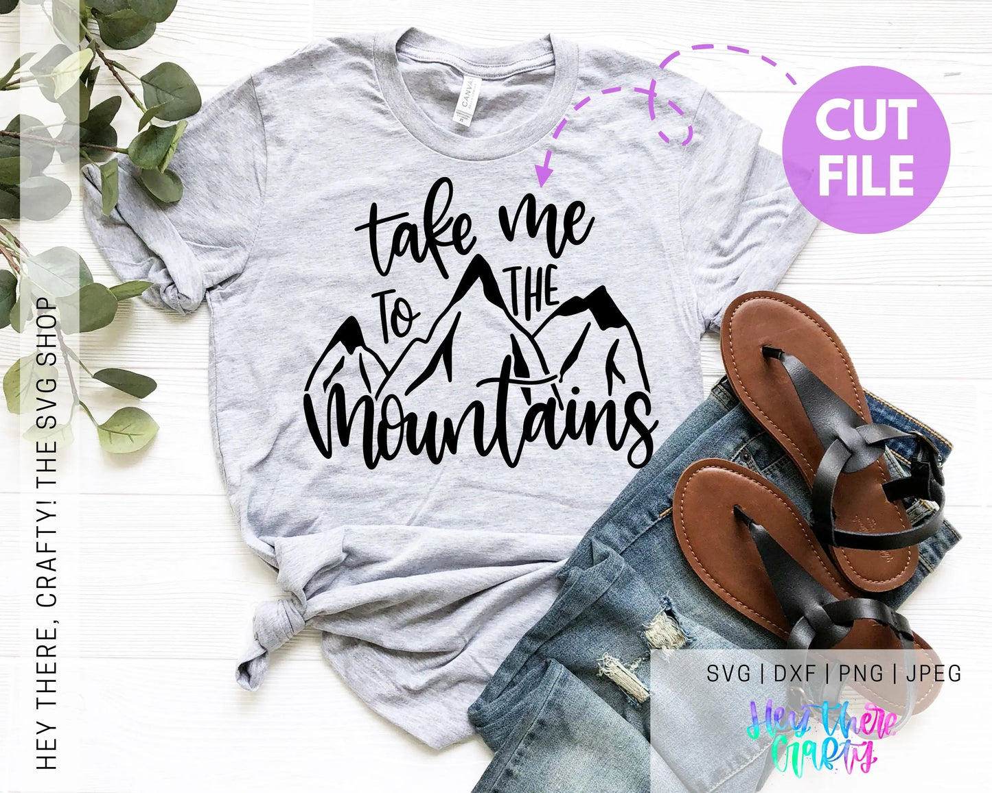Take Me to the Mountains | SVG, PNG, DXF, JPEG