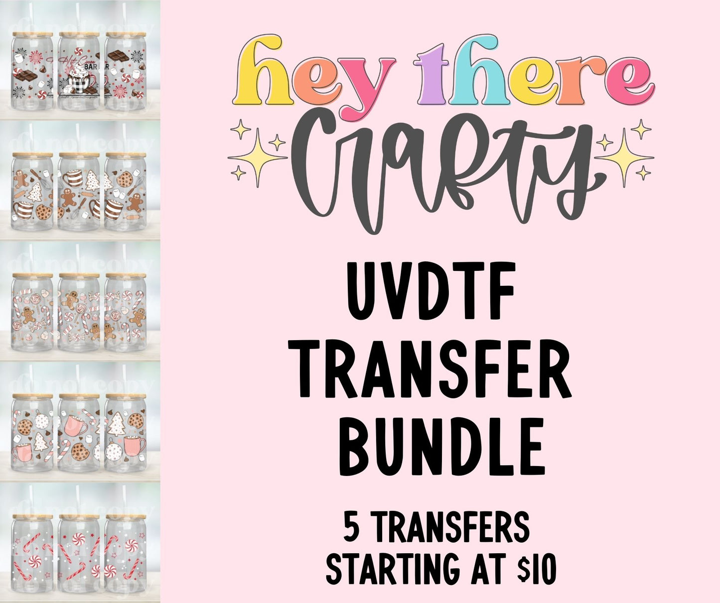 Christmas UVDTF Decal Bundle #1 Hey There Crafty LLC