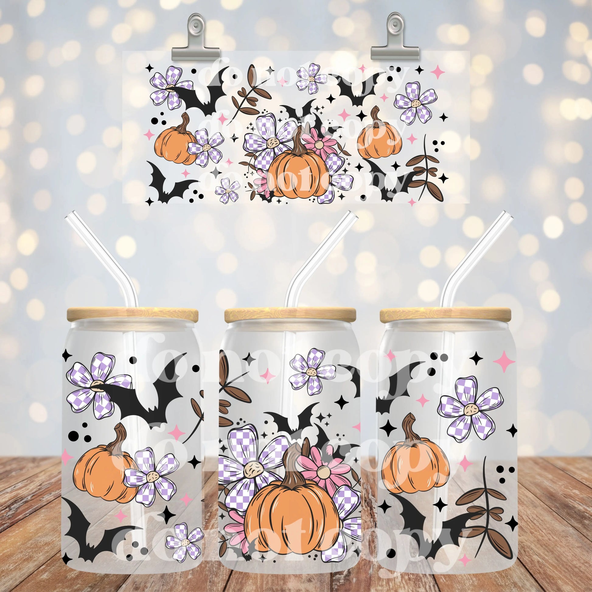 Pumpkin Florals | UVDTF Wrap Hey There Crafty LLC