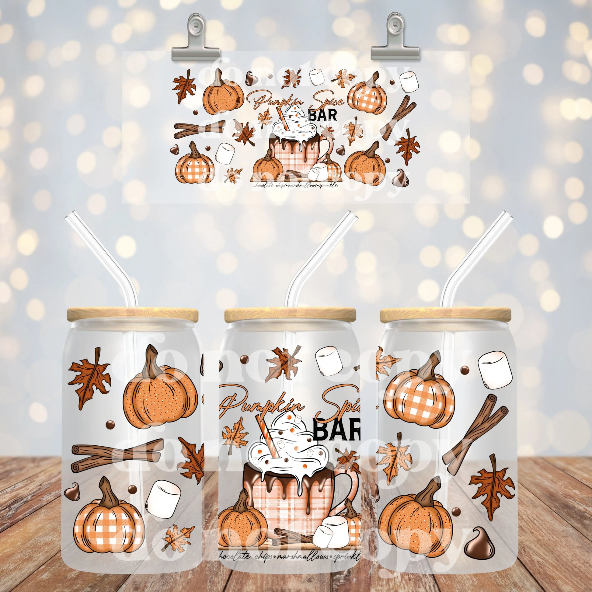 Pumpkin Spice Bar | UVDTF Wrap Hey There Crafty LLC