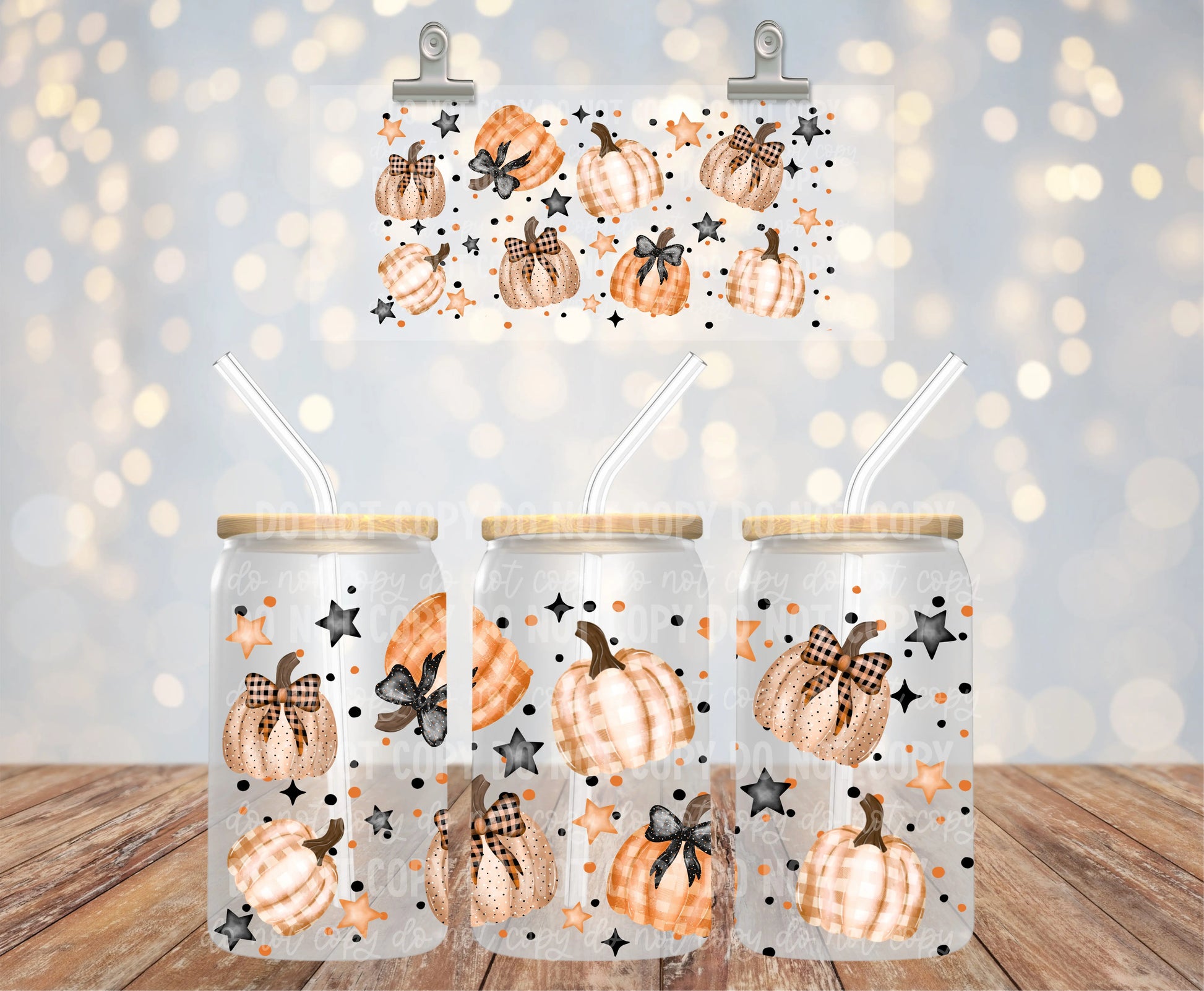 Plaid Pumpkins | UVDTF Wrap Hey There Crafty LLC