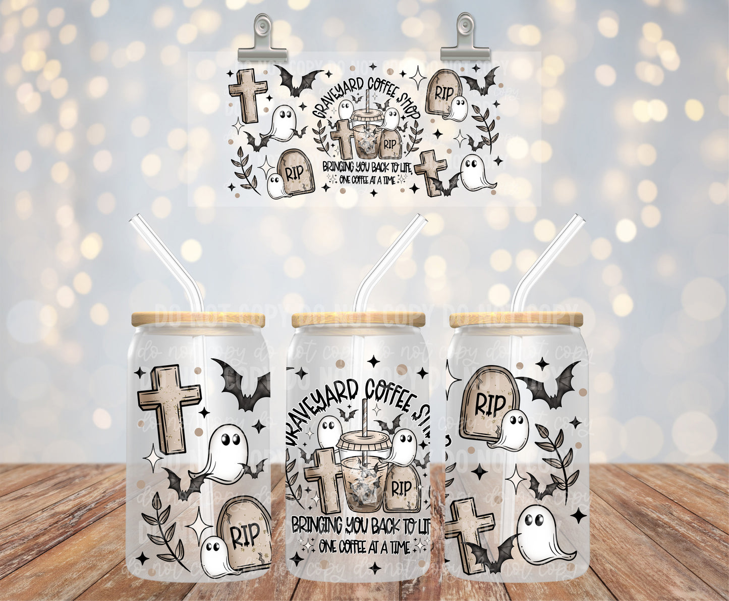 Graveyard Coffee | UVDTF Wrap Hey There Crafty LLC