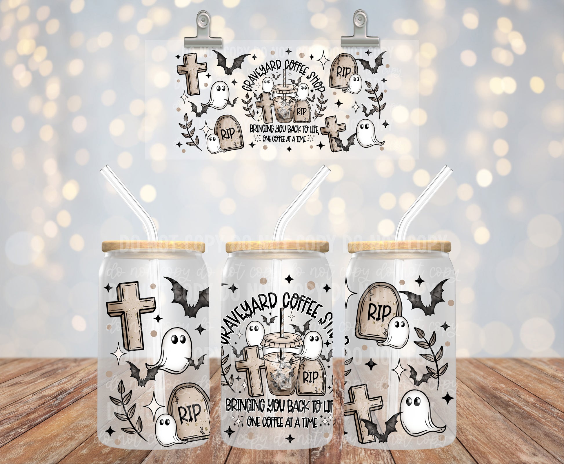 Graveyard Coffee | UVDTF Wrap Hey There Crafty LLC