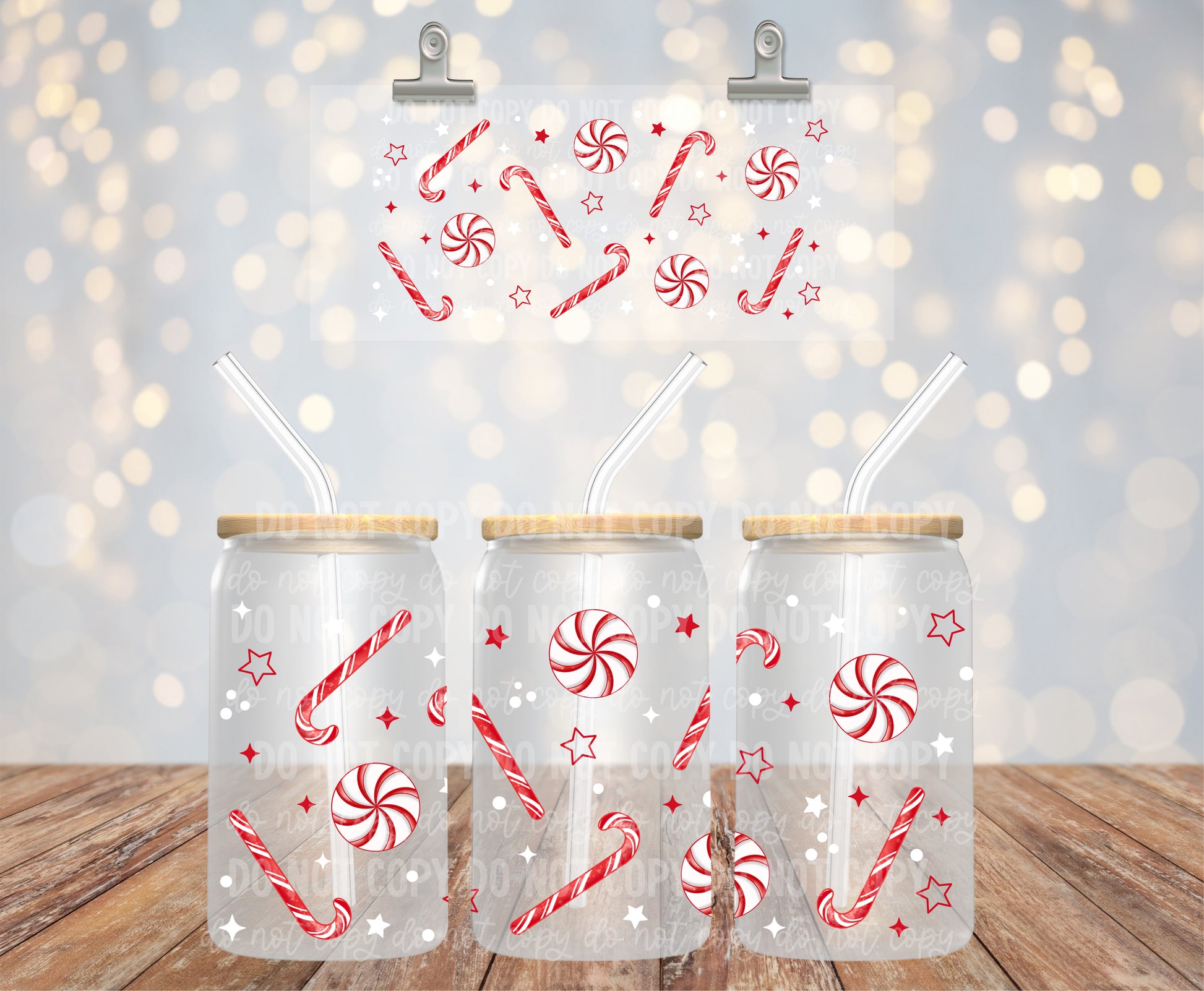 Candy Cane | UVDTF Wrap Hey There Crafty LLC