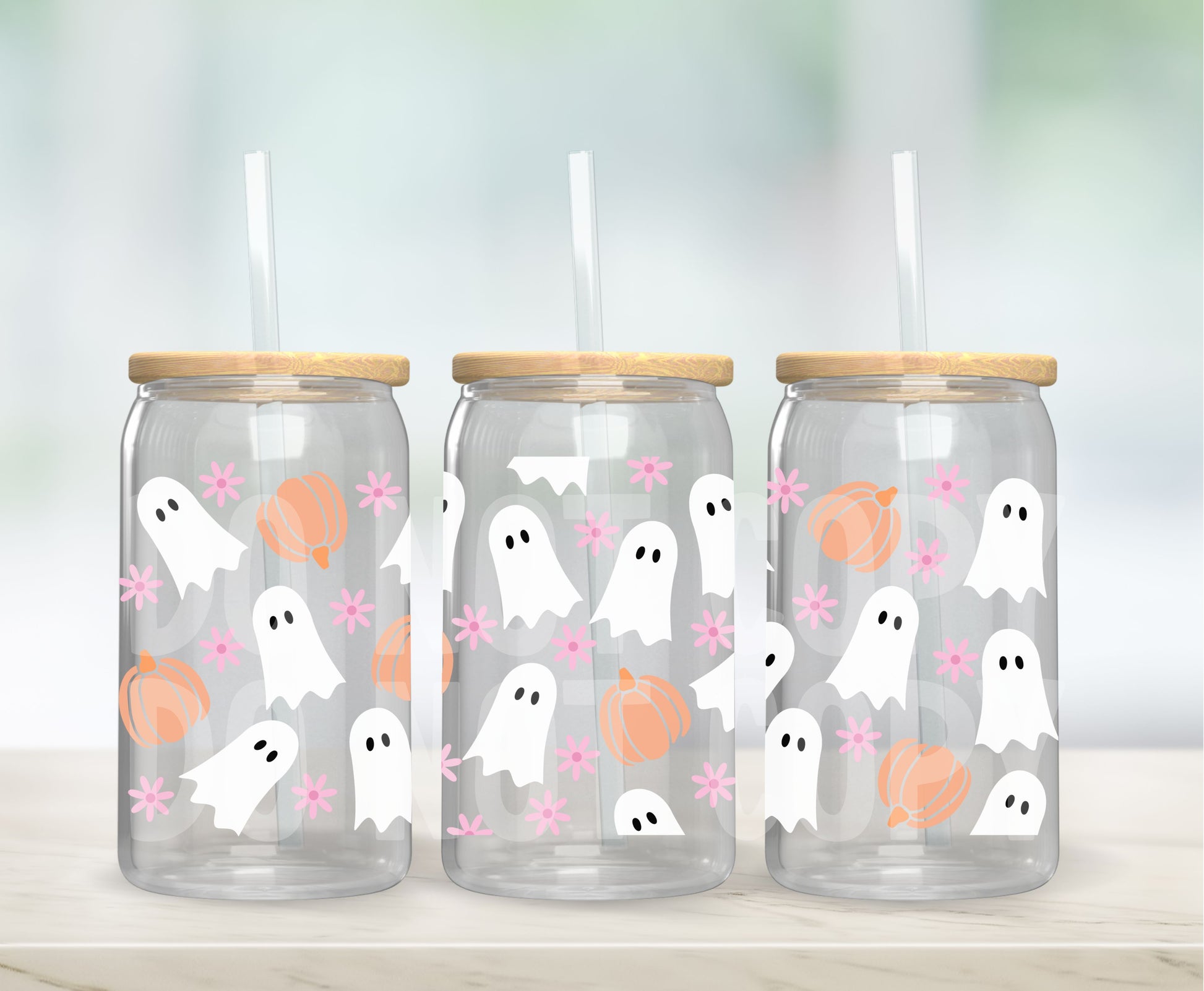 Ghosts and Pumpkins | UVDTF Wrap Hey There Crafty LLC