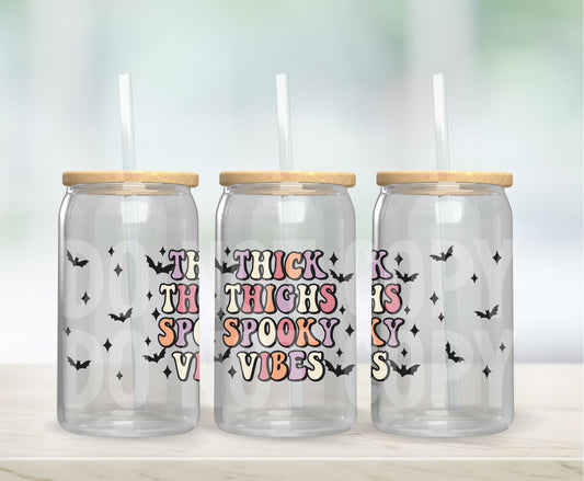 Thick Thighs Spooky Vibes | UVDTF Wrap Hey There Crafty LLC