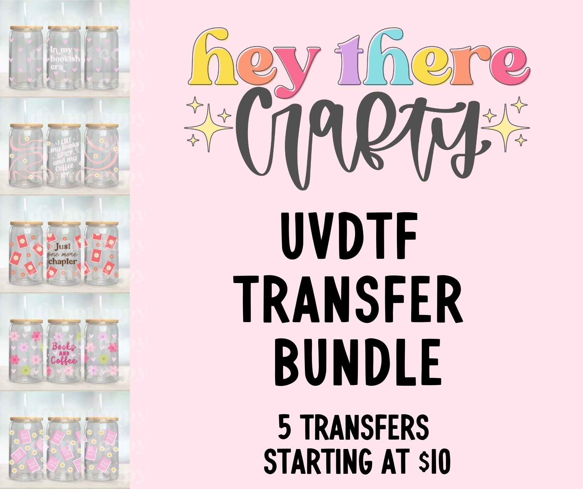 Bookish UVDTF Decal Bundle Hey There Crafty LLC