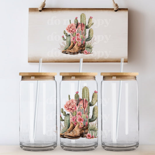Boots and Cactus | UVDTF Decal