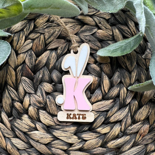 Bunny Letter and Engraved Name | Personalized