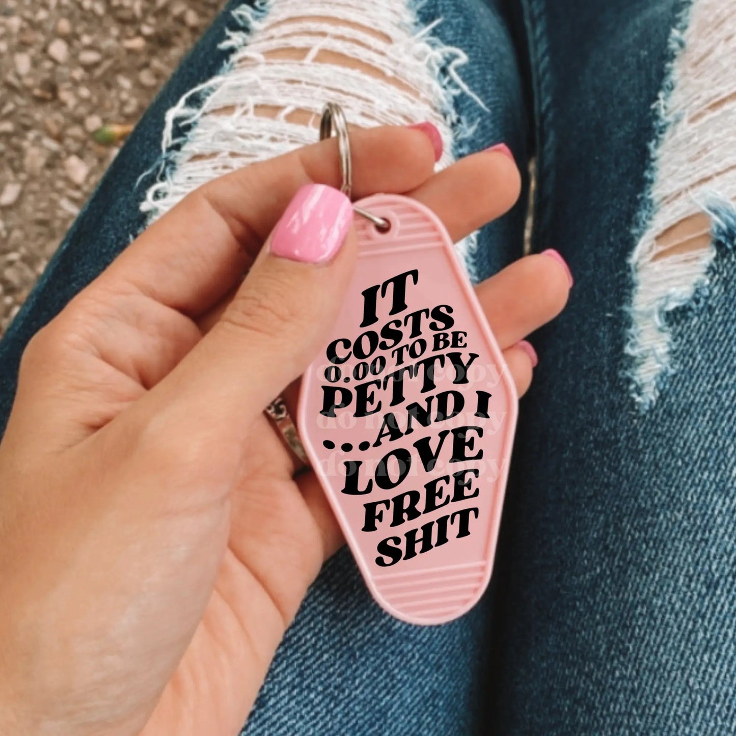 It Costs 0.00 to be Petty…and I Love Free Sh*t | Die Cut Acrylic Blank (No Hardware Included)  Hey There Crafty LLC