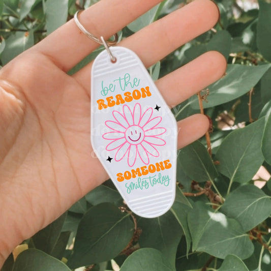 Be the Reason Someone Smiles Today | Die Cut Acrylic Blank (No Hardware Included)  Hey There Crafty LLC