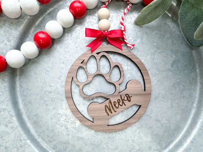 Customized Dog Paw Ornament - Hey There Crafty LLC