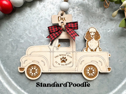 Oh What Fun it is to Ride - Customized Dog Ornament