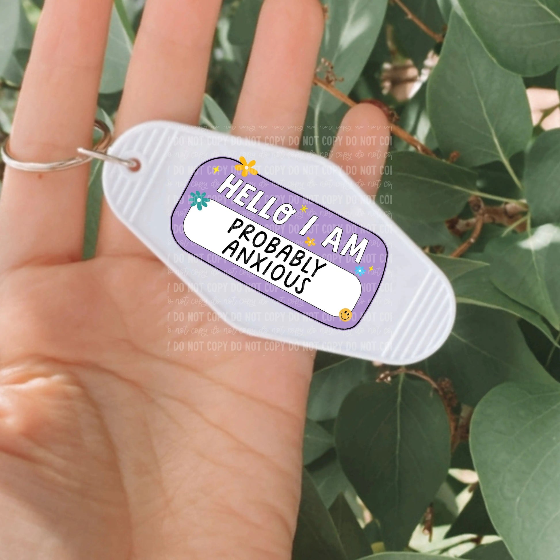 Hello I Am Probably Anxious | Die Cut Acrylic Blank (No Hardware Included)  - Hey There Crafty LLC