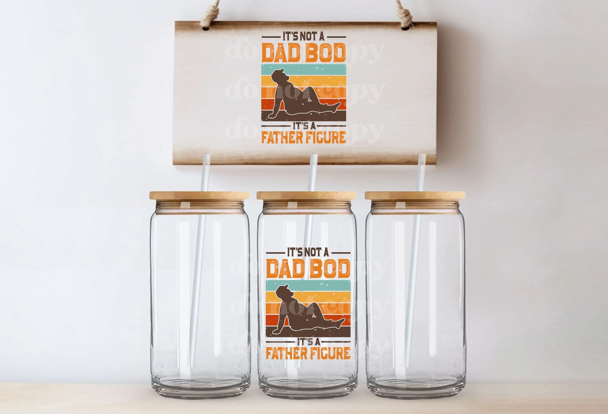 It's Not a Dad Bod It's a Father Figure | UVDTF Decal [DS] - Hey There Crafty LLC